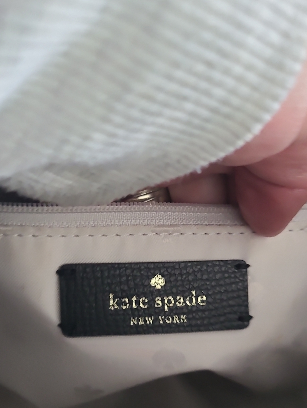 Kate Spade New York Black Leather Drawstring Backpack - Picture 8 of 11